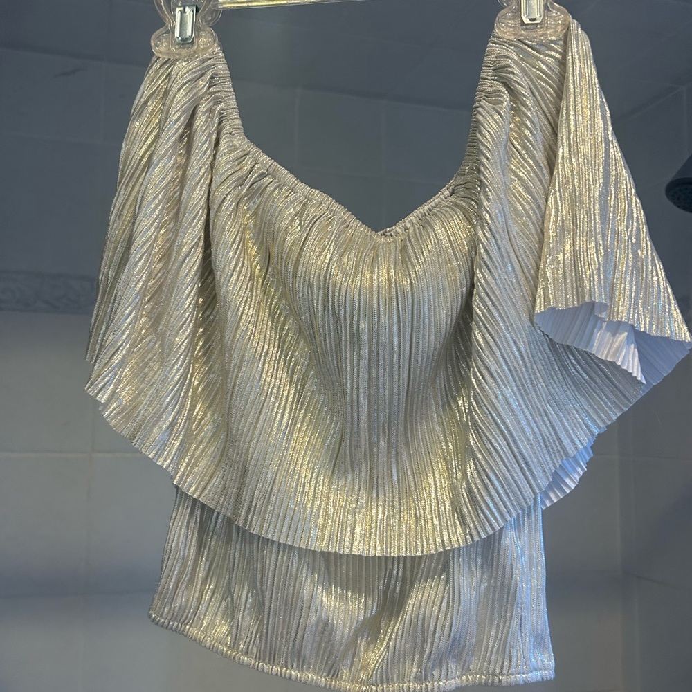Silver disco set XS with tags on, never worn